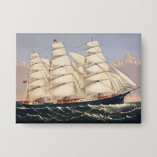 Antique Nautical Sailing Ship Currier & Ives