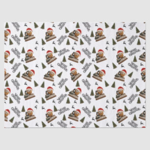 Antique Nut Christmas Wrapping Paper