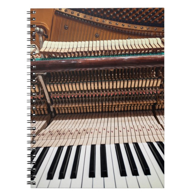 Antique Old Concert Piano Photo Notebook (Front)