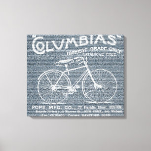 Antique Old Fashioned Bicycle Jeans Canvas Print