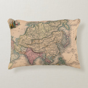 Antique Old Map Inspired (11) Decorative Cushion