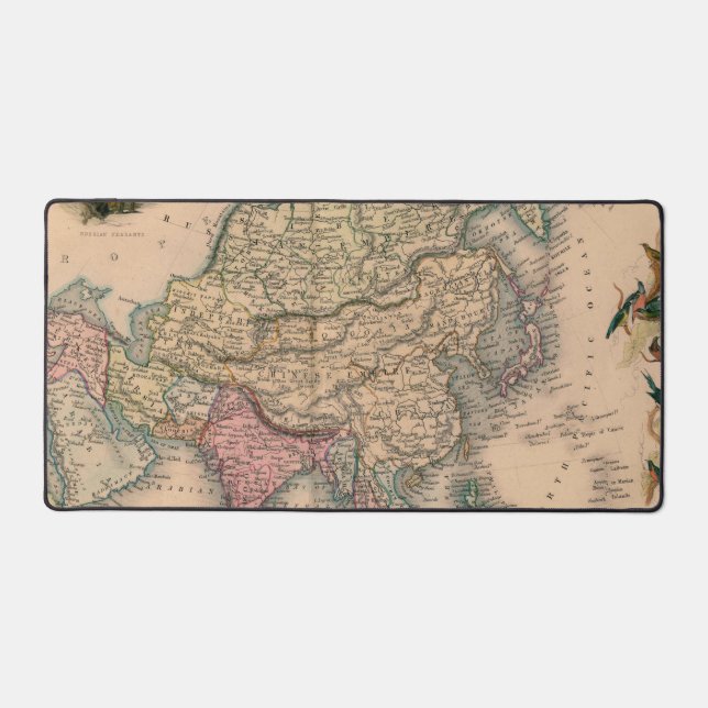Antique Old Map Inspired (11) Desk Mat (Front)