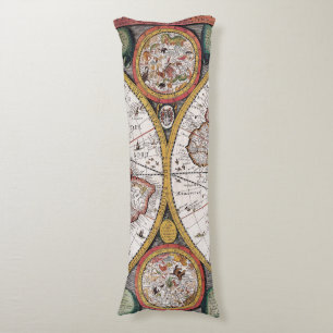 Antique Old Map Inspired (12) Body Cushion