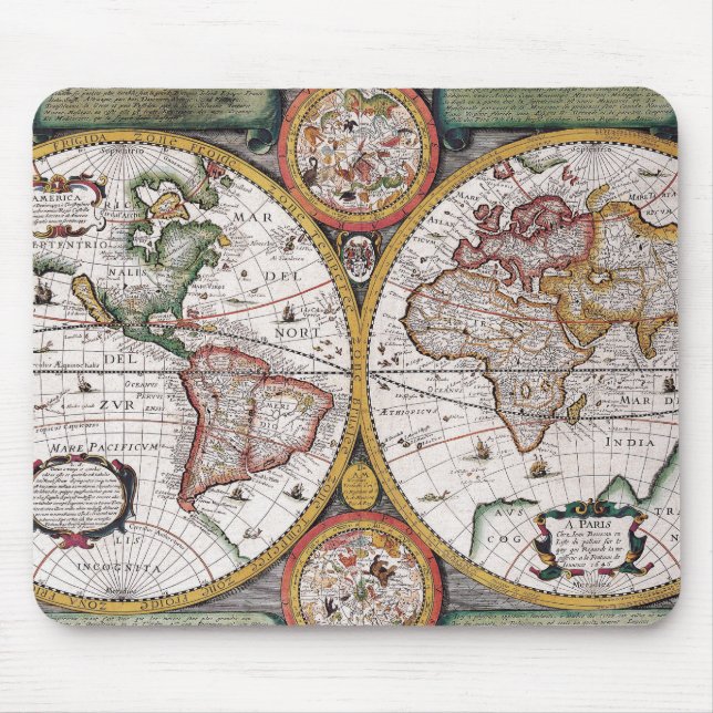 Antique Old Map Inspired (12) Mouse Pad (Front)