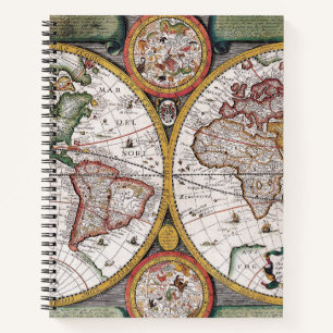 Antique Old Map Inspired (12) Notebook