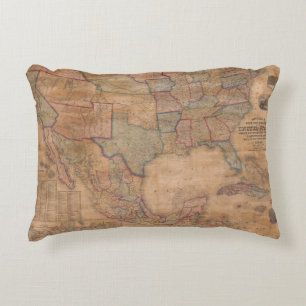 Antique Old Map Inspired (13) Decorative Cushion