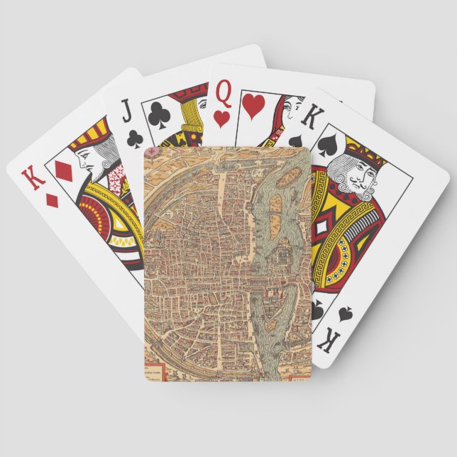 Antique Old Map Inspired (14) Playing Cards (Back)