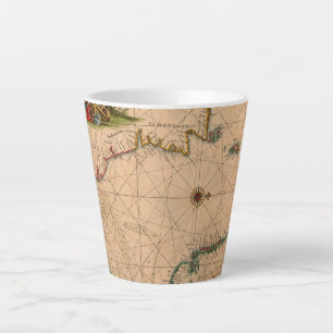 Antique Old Map Inspired (1) Latte Mug