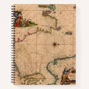 Antique Old Map Inspired (1) Notebook
