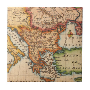 Antique Old Map Inspired (2) Tile