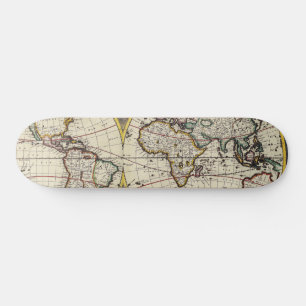 Antique Old Map Inspired (4) Skateboard