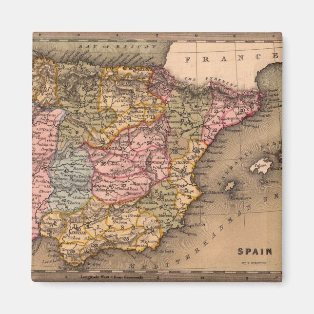 Antique Old Map Inspired (5) Magnet (Front)