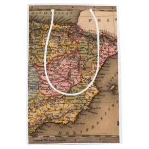 Antique Old Map Inspired (5) Medium Gift Bag