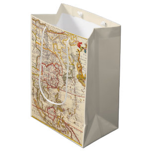 Antique Old Map Inspired (6) Medium Gift Bag