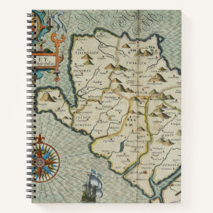 Antique Old Map Inspired (7) Notebook