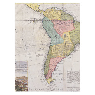 Antique Old Map Inspired (8) Tablecloth