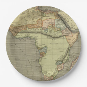 Antique Old Map Inspired Paper Plate