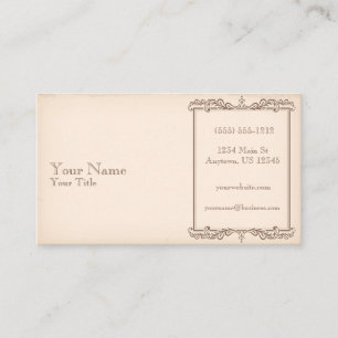 Antique Old Paper Business Card