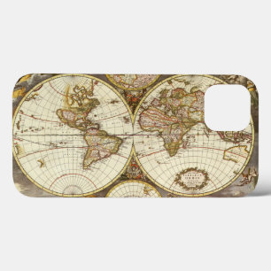 Antique Old World Map by Frederick de Wit, c. 1680 iPhone 13 Case