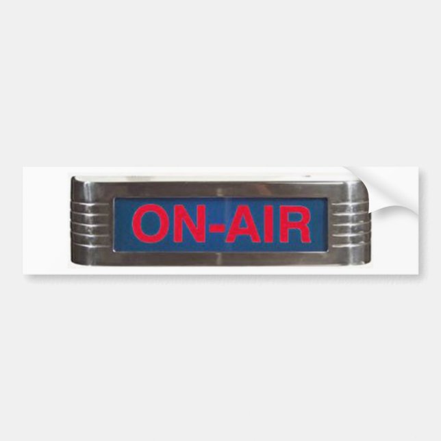 Antique On-Air Sign or On-The-Air Broadcasting Bumper Sticker (Front)