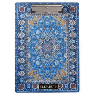 Antique Oriental Blue Turkish Persian Carpet Rug Clipboard