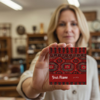  Antique oriental  rug design  Square Business Card