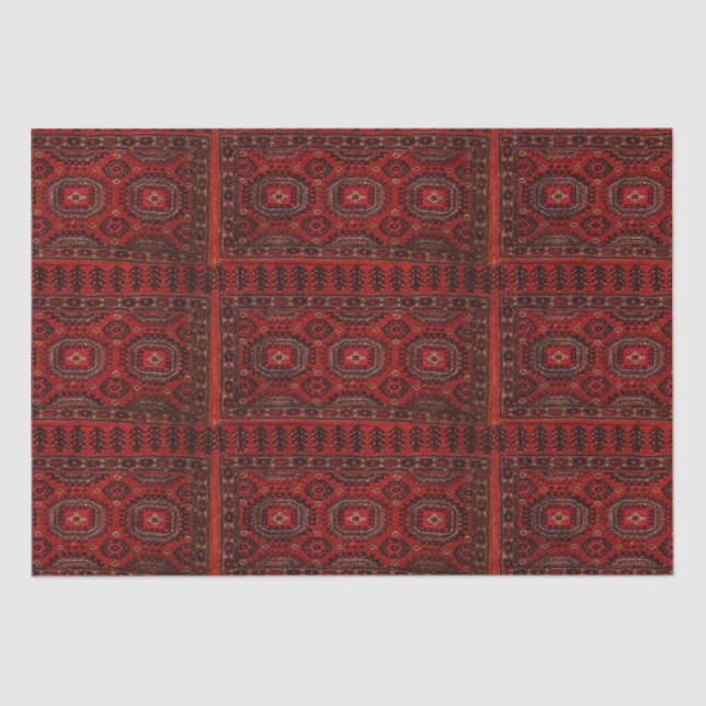 Antique Oriental rug design Tissue Paper (Front)