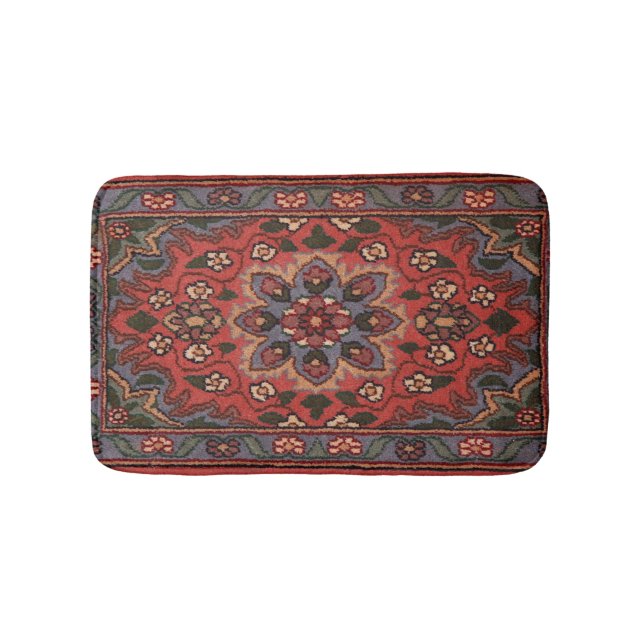 Antique Oriental Turkish Persian Rug Floral Carpet (Front)