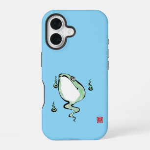 Antique Origin Story Grumpy Frog Japanese Toad iPhone 16 Case