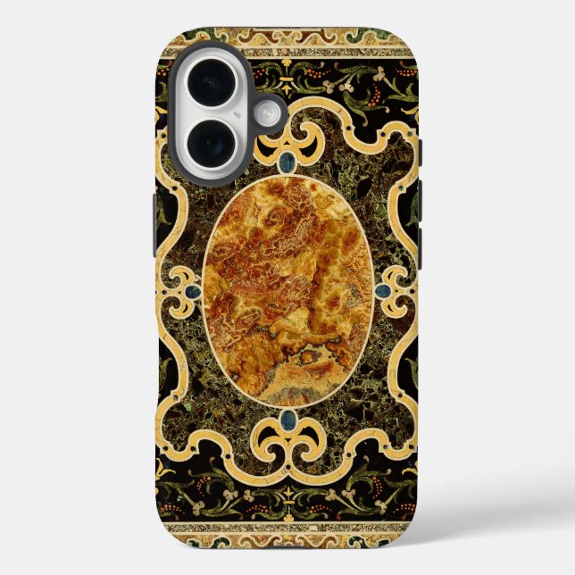 Antique Ornamental Italian Gemstone Pattern Case-Mate iPhone Case (Back)