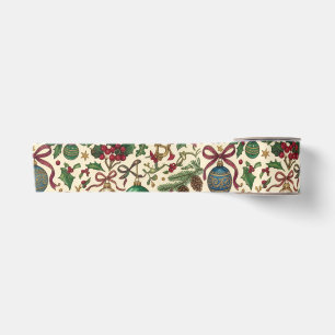 Antique Ornaments Hanging from Ribbon Satin Ribbon