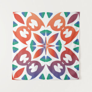 Antique ornate tiles talavera mexico. Geometric de Tapestry