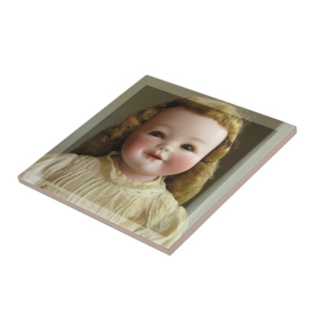 Antique Orsini Doll Ceramic Tile or Trivet (Side)