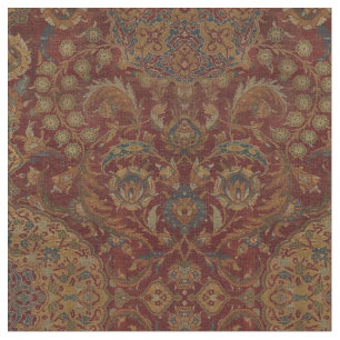 Antique Ottoman Oriental Carpet Pattern Fabric
