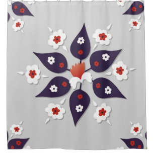 Antique ottoman Turkish tile designturkish,abstrac Shower Curtain
