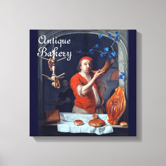 ANTIQUE OVEN BAKER ,BAKERY BREAD SHOP CANVAS PRINT
