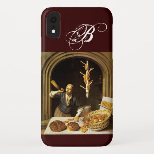 ANTIQUE OVEN BAKER ,BAKERY BREAD SHOP MONOGRAM iPhone XR CASE