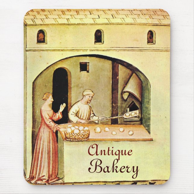 ANTIQUE OVEN  BAKER ,BAKERY BREAD SHOP MOUSE PAD (Front)