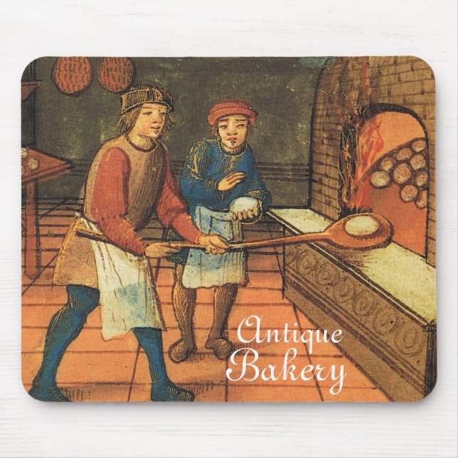 ANTIQUE OVEN  BAKER ,BAKERY BREAD SHOP MOUSE PAD (Front)