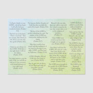 Antique Paper Bible Psalm Verses for Journals 