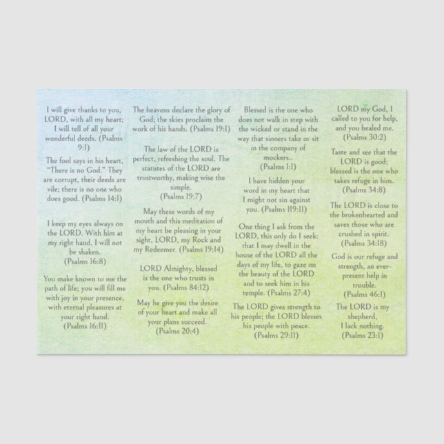 Antique Paper Bible Psalm Verses for Journals  (Front)