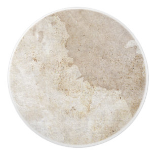 Antique Parchement Paper Beige Marble Rock Elegant Ceramic Knob