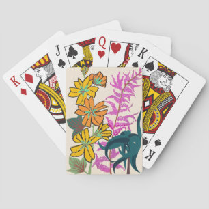 Antique Parisian Floral Embroidery Design Playing Cards