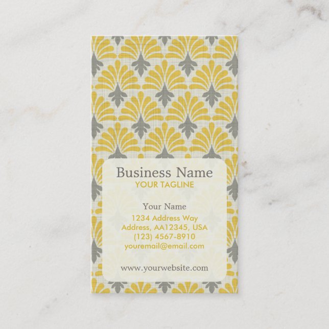 Antique Pattern Appointment Business Card (Front)