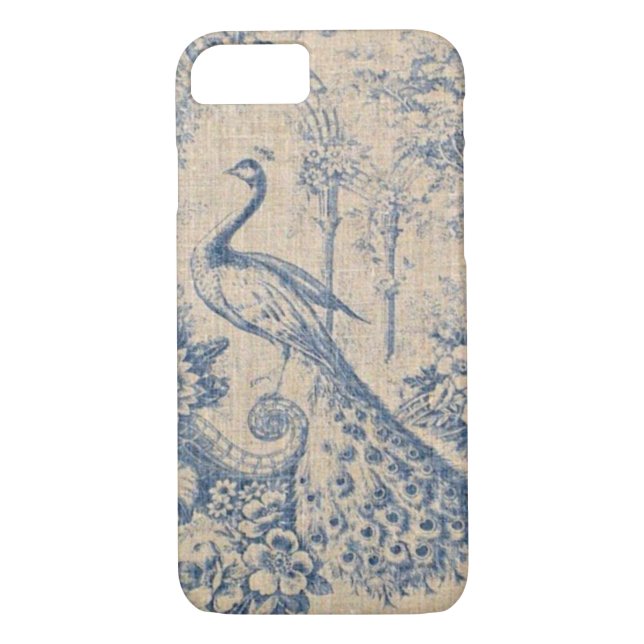 Antique Peacock Toile Case-Mate iPhone Case (Back)