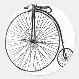 Antique Penny Farthing Bicycle Classic Round Sticker