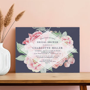 Antique Peony Bridal Shower Invitation