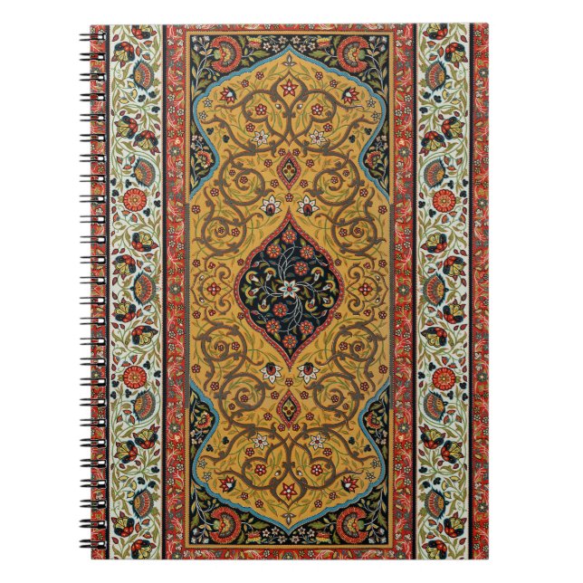 Antique Persian Carpet Elegant Design Notebook (Front)