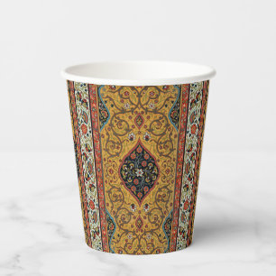 Antique Persian Carpet Elegant Design Paper Cups