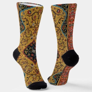 Antique Persian Carpet Elegant Design Socks